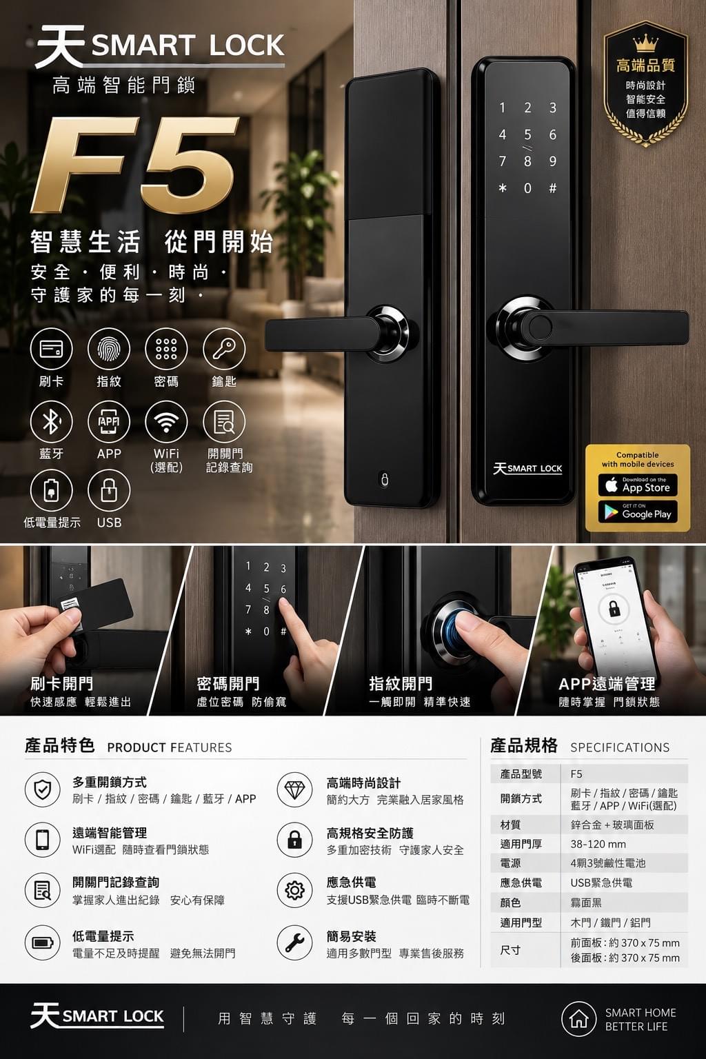 Through mobile application, you can anytime anywhere control locks, view access records, enhance home security feeling. remote control Our product Electronic lock product introduction display