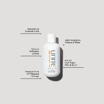 UNITE BOING Defining Curl Cream with callouts highlighting curl definition, hold, shine, hydration, and UV protection. UNITE BOING Defining Curl Cream with callouts highlighting curl definition, hold, shine, hydration, and UV protection.