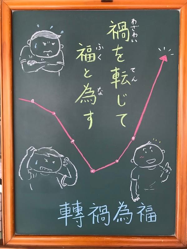 【禍を転じて福と為す(わざわいをてんじてふくとなす)】 - ことわざ 成語 諺語