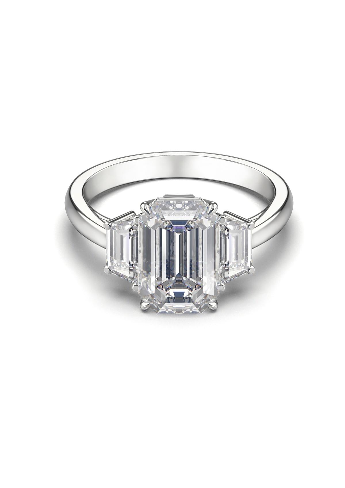 Three Stone Emerald