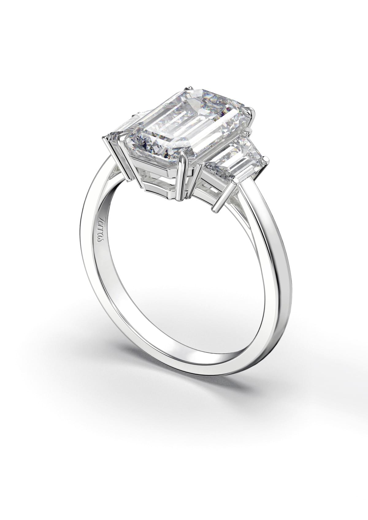 Three Stone Emerald