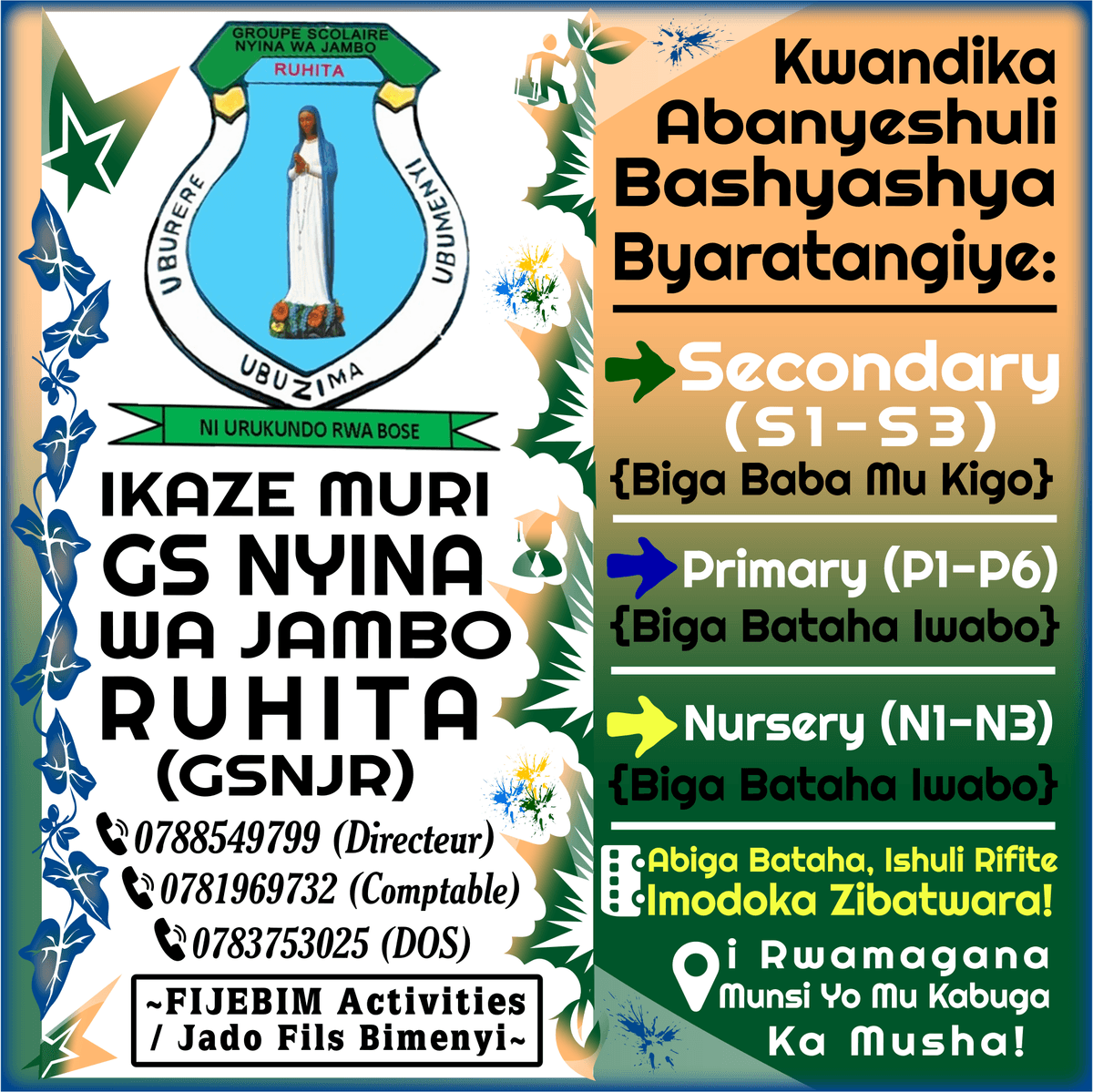 FIJEBIM Advert Design for GS Nyina wa Jambo Ruhita (GSNJR)!