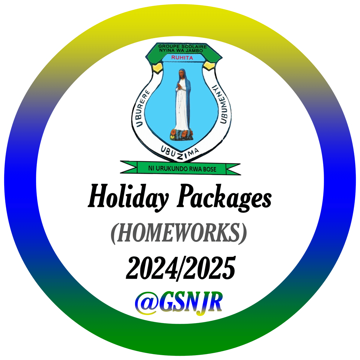 GS Nyina wa Jambo Ruhita (GSNJR), Holiday Packages / Homeworks