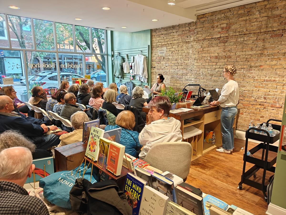Poetry reading at Dandelion Bookshop to a standing room only audience.