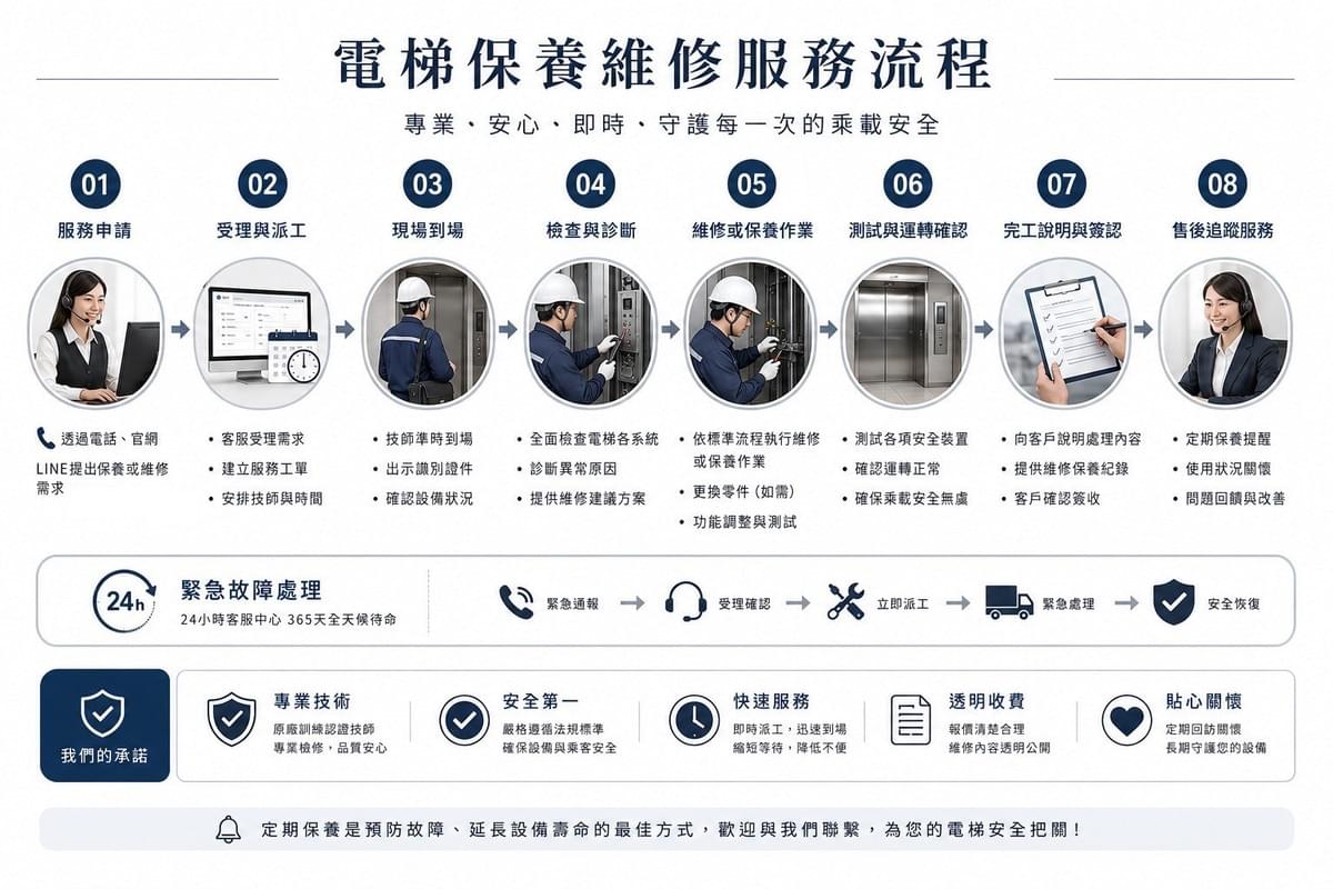 桃園電梯安裝、維修、保養｜客梯・貨梯・住宅電梯專業工程｜24小時緊急維修服務