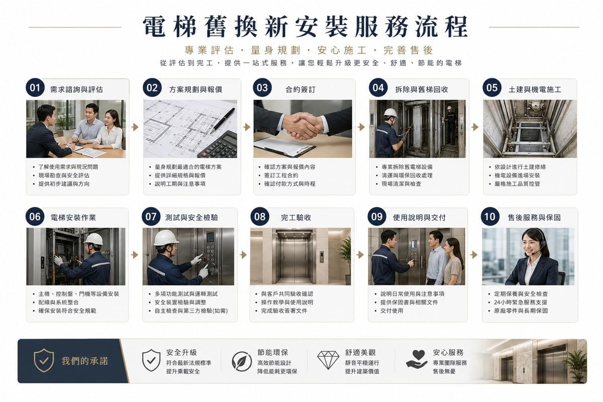 桃園電梯安裝、維修、保養｜客梯・貨梯・住宅電梯專業工程｜24小時緊急維修服務