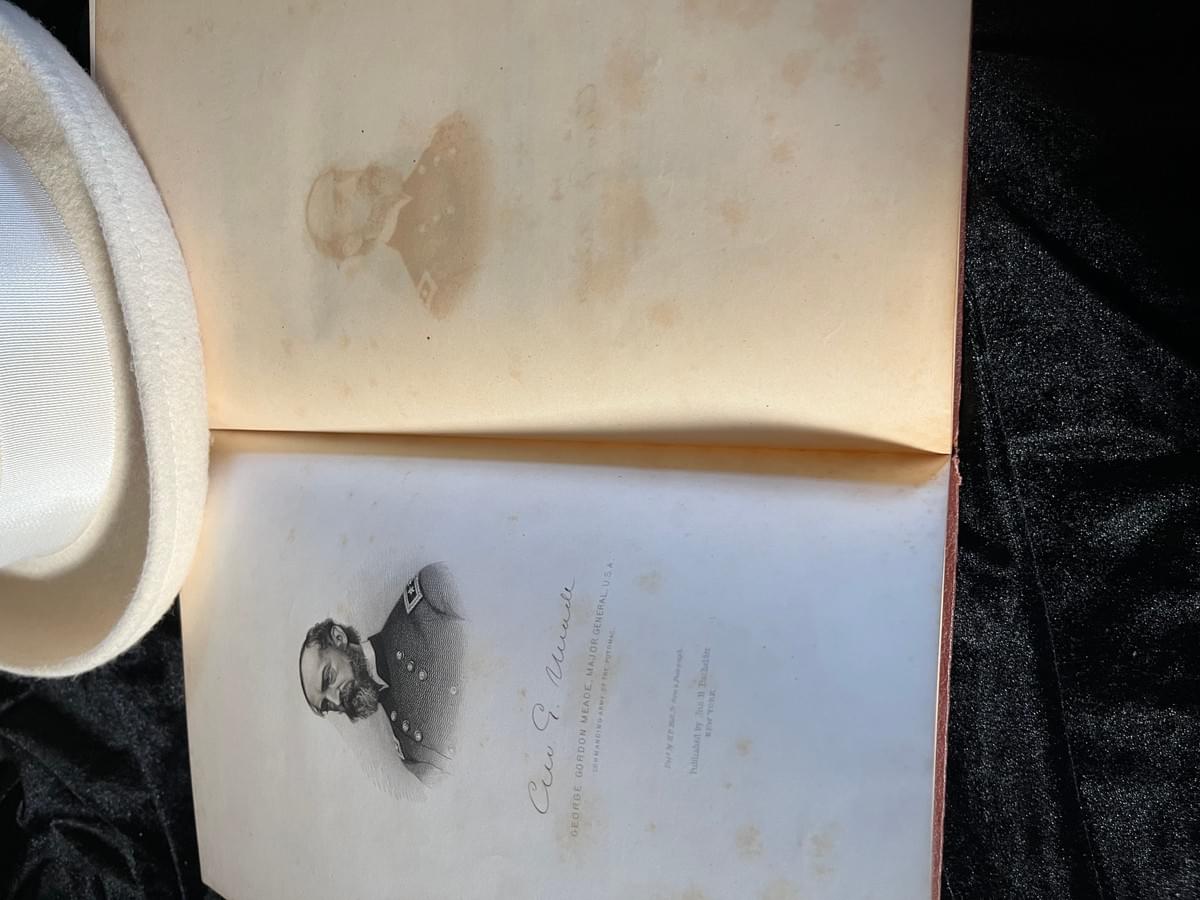 Gettsyburg Rare Book - Red Leather with Gold Edged Pages - First Edition 1870 by John Bachelder