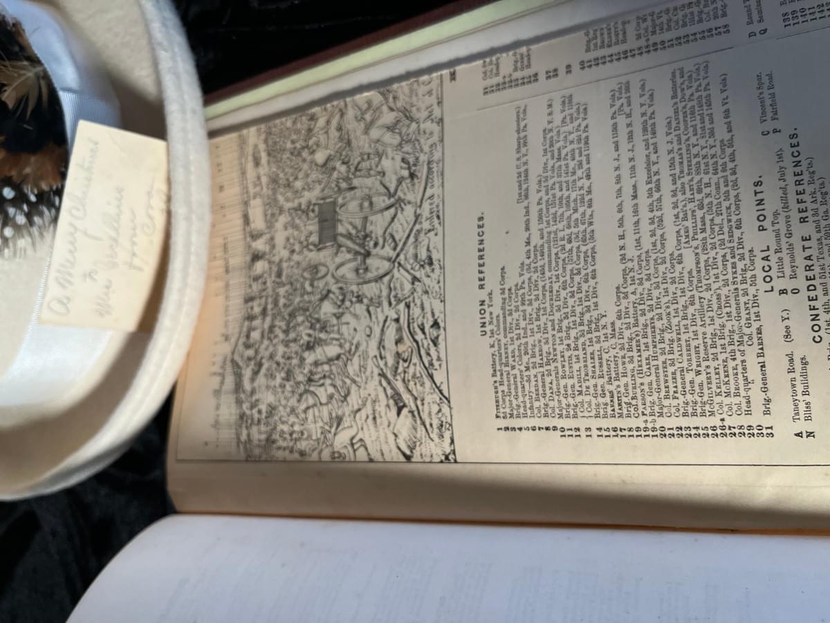 Gettsyburg Rare Book - Red Leather with Gold Edged Pages - First Edition 1870 by John Bachelder