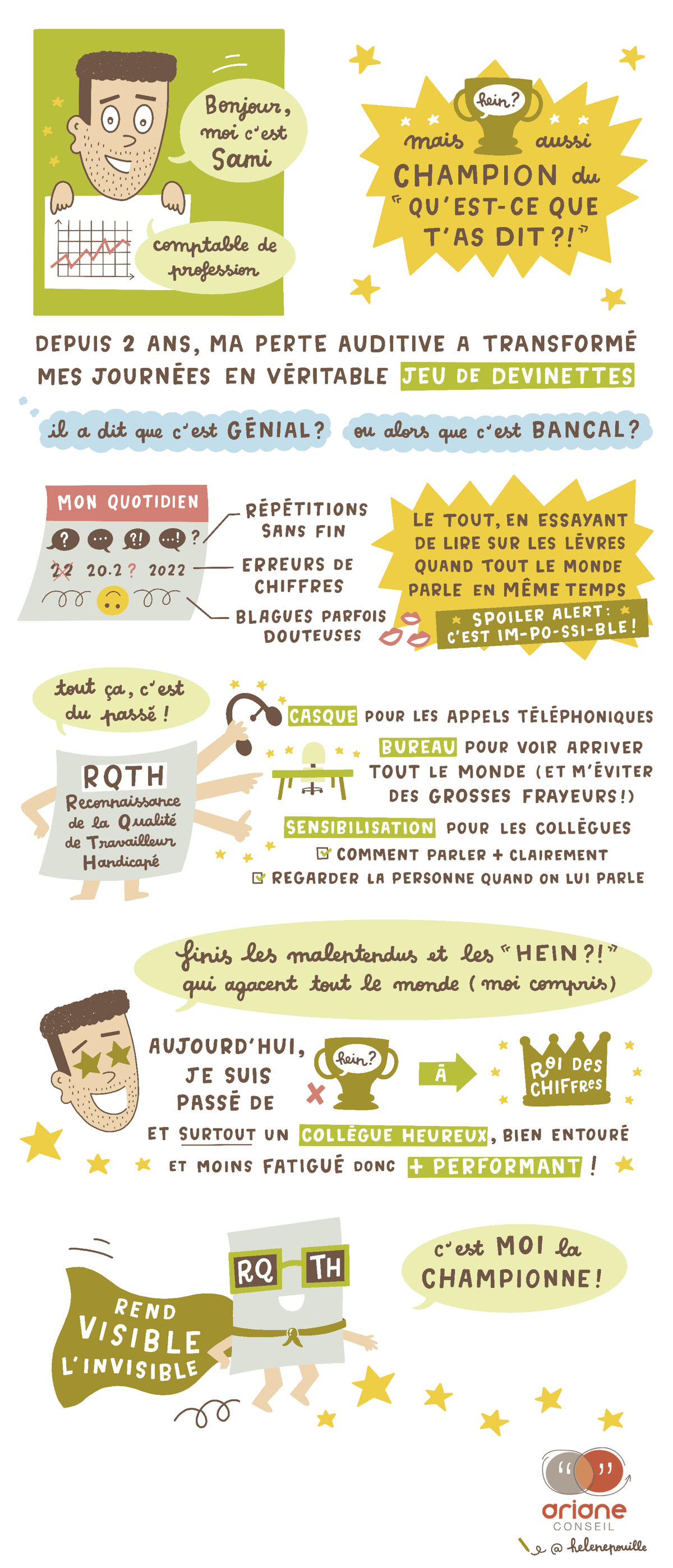 facilitation graphique, facilitation visuelle, sketchnotes, hélène pouille, santé, handicap, emploi, inclusion, RQTH