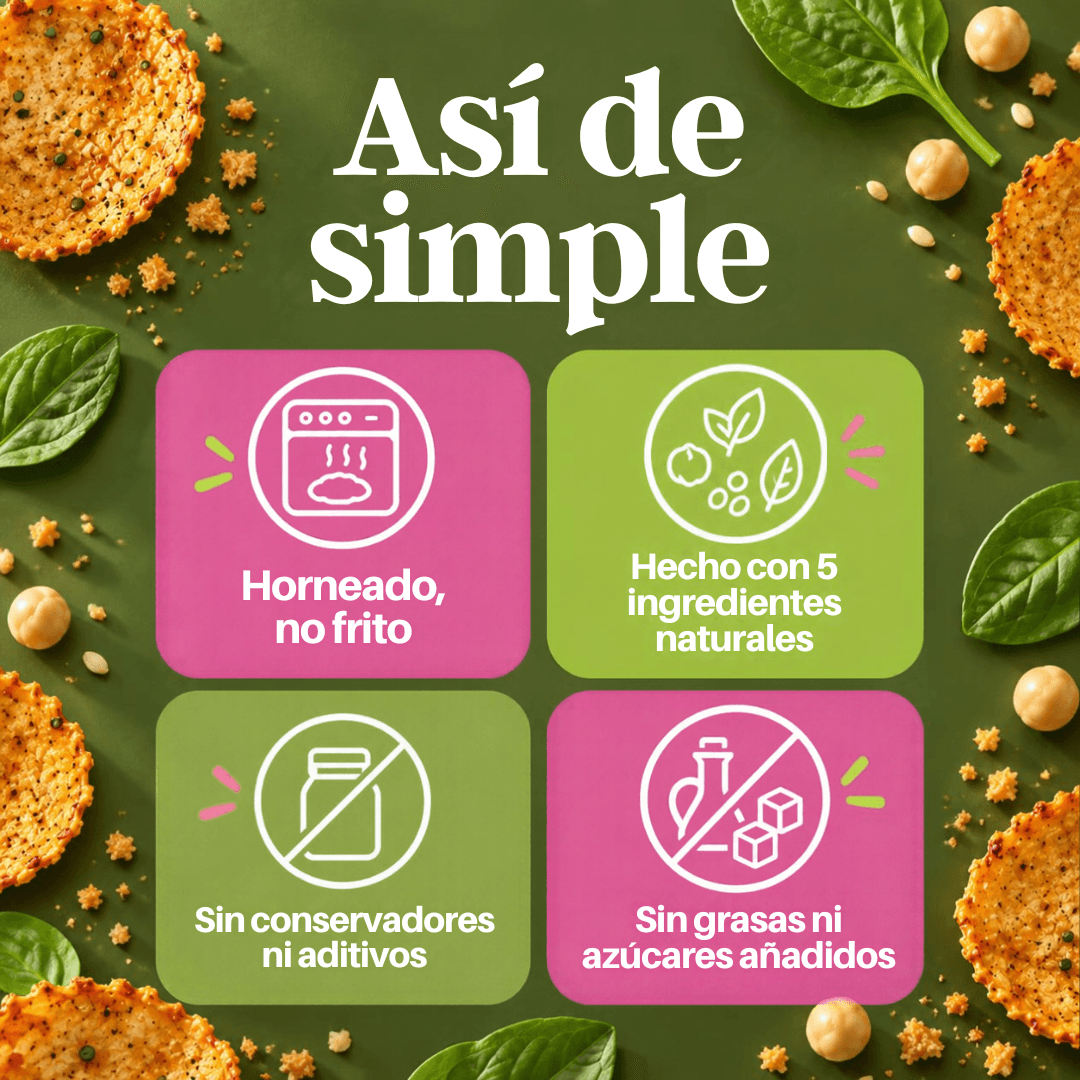 Nos esforzamos por redefinir el concepto de snack saludable, creando opciones que son tanto nutritivas como sabrosas. Innovador Qué ofrecemos At Quiero Santé, our goal is to produce an innovative snack with a high protein healthy snack alternative for all consumers. WE have a strong commitment to elevate the snack to the healthiest state keeping our products free of conservatives, added sugar and sweeteners, artificial flavours and food colorants.  A key decision was to focus our effort to develop a unique and delicious mix of Mexican spices that elevate the aromas and flavours of our snack in order to please all palates.
