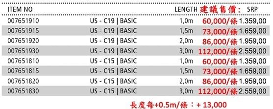 德國 inakustik|Referenz AC-2405 AIR Basic C19 / C15電源線 Referenz 系列