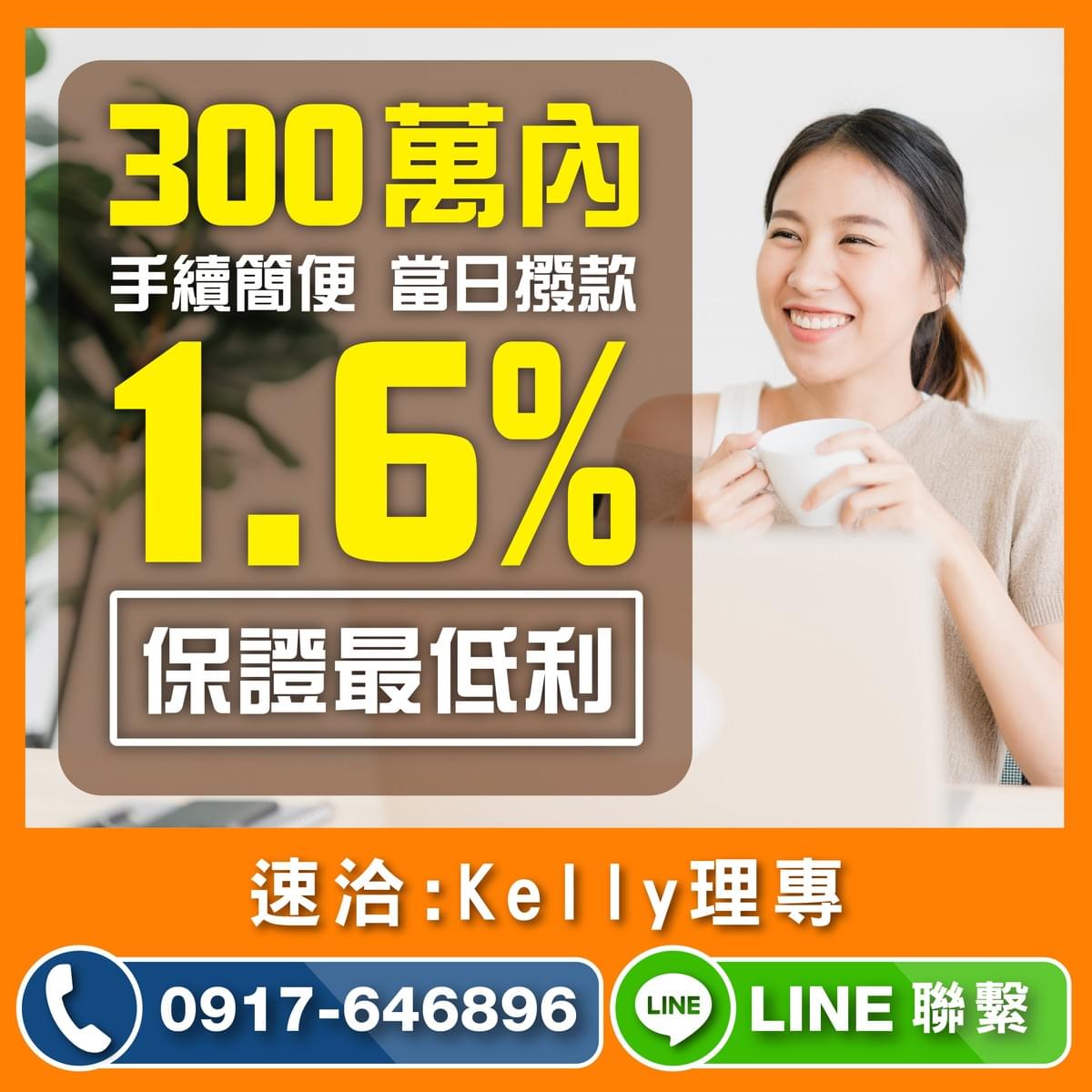 300萬內手續簡便 保證最低利