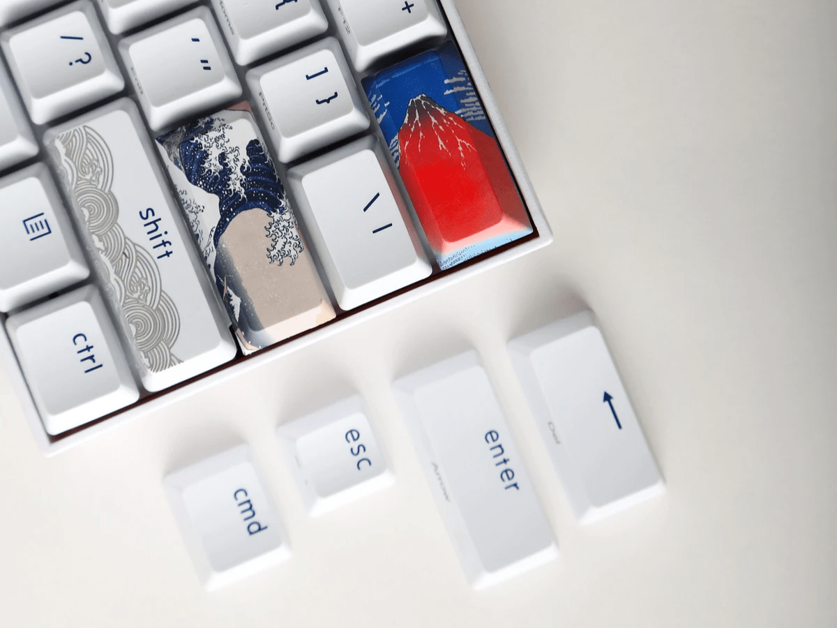 KB Paradise V60 CHERRY 青軸 メカニカル キーボード V60RGB Great Wave - KBParadise