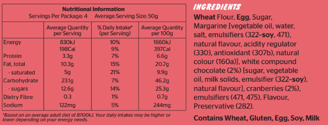 Waffle On 4pk - Berry & White Choc ($2.95 ex GST)
