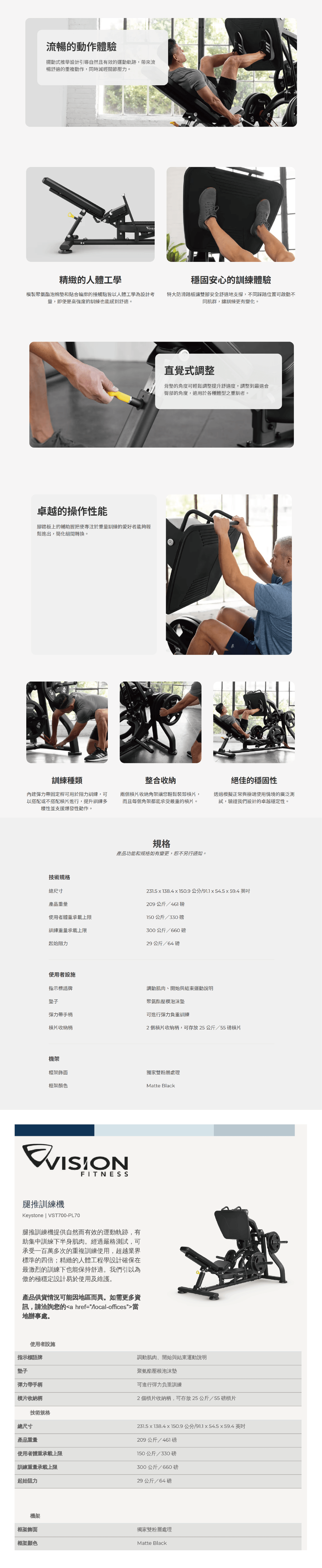 KEYSTONE 腿推訓練機 VST700-PL70