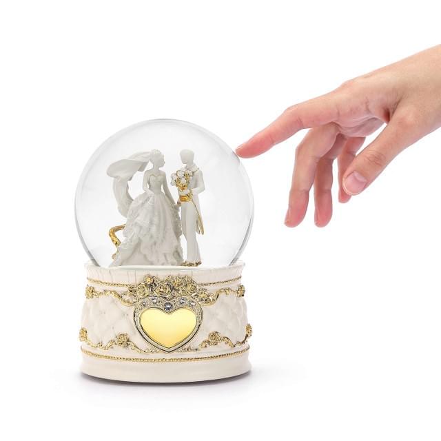 我們結婚吧水球(奢華金) 水晶球音樂盒