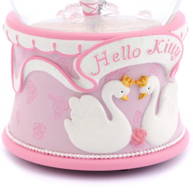 Hello Kitty 芭蕾 燈光 水晶球音樂盒 