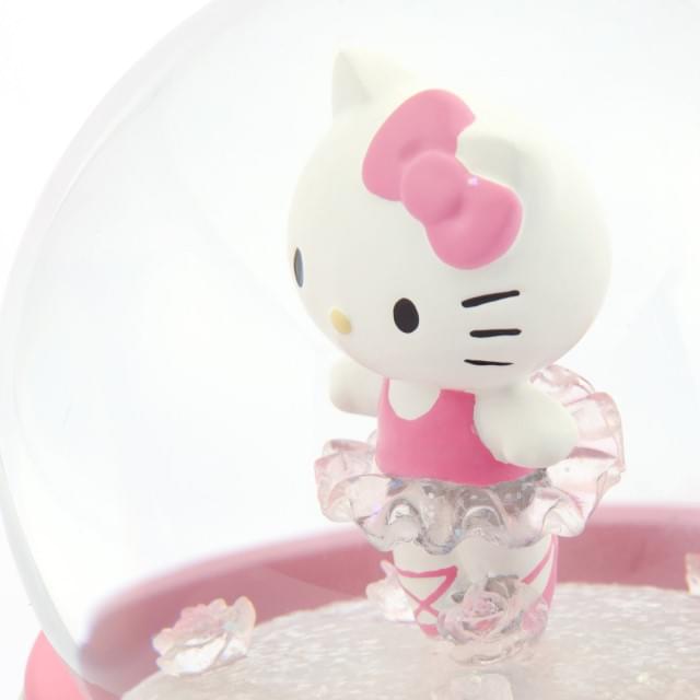 Hello Kitty 芭蕾 燈光 水晶球音樂盒 