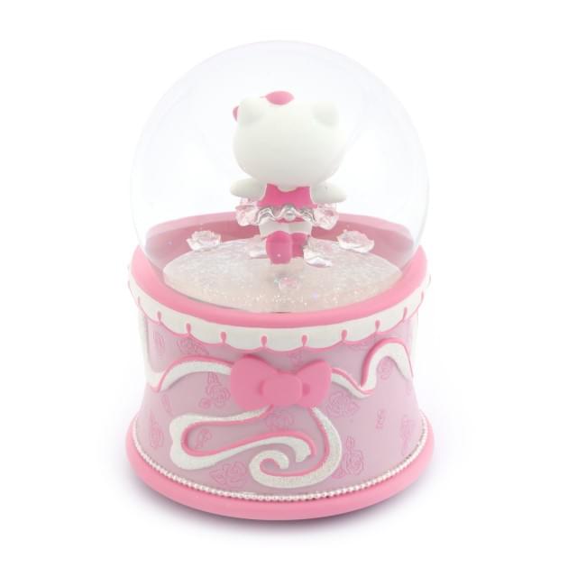 Hello Kitty 芭蕾 燈光 水晶球音樂盒 