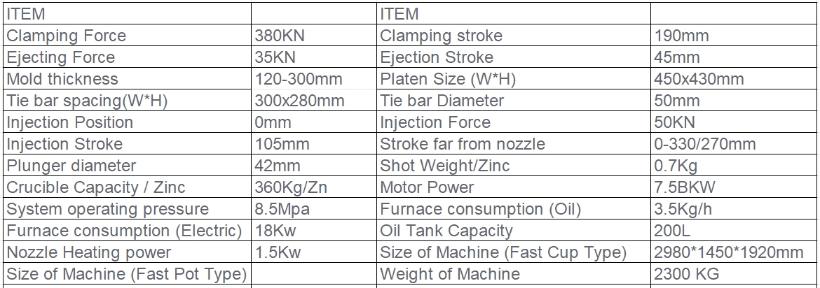 DM38T Fast Cup Type Hot Chamber Machine