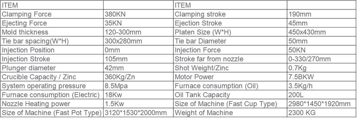 DM38T Fast Pot Type Hot Chamber Machine