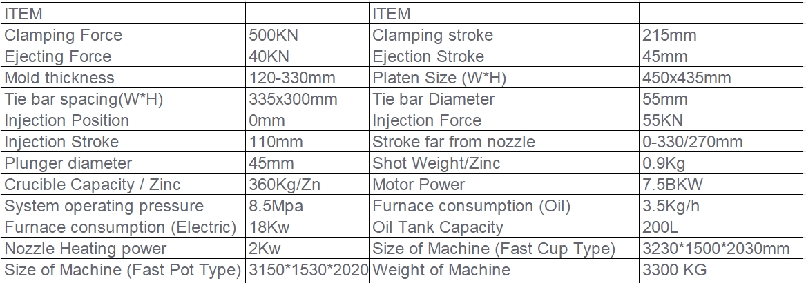DM50T Fast Cup Type Hot Chamber Machine