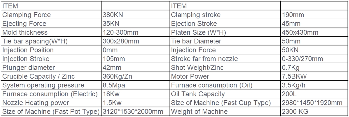 DM38T Reinforced Type Hot Chamber Machine