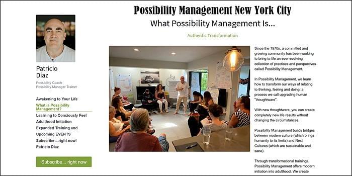 Possibilitator Training, Possibility Management in New York City Possibilitator Training, Possibility Management in New York City