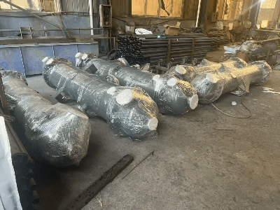 5 m² 15 m² 20 m² and 40 m² silicon carbide condensers prepared for shipment at the factory