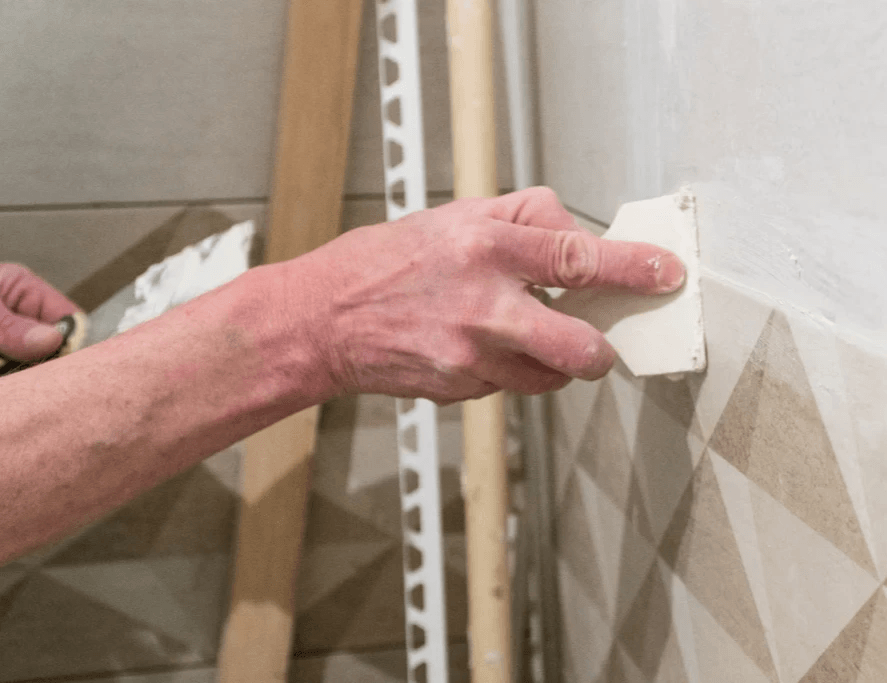 handyman grout a bathroom