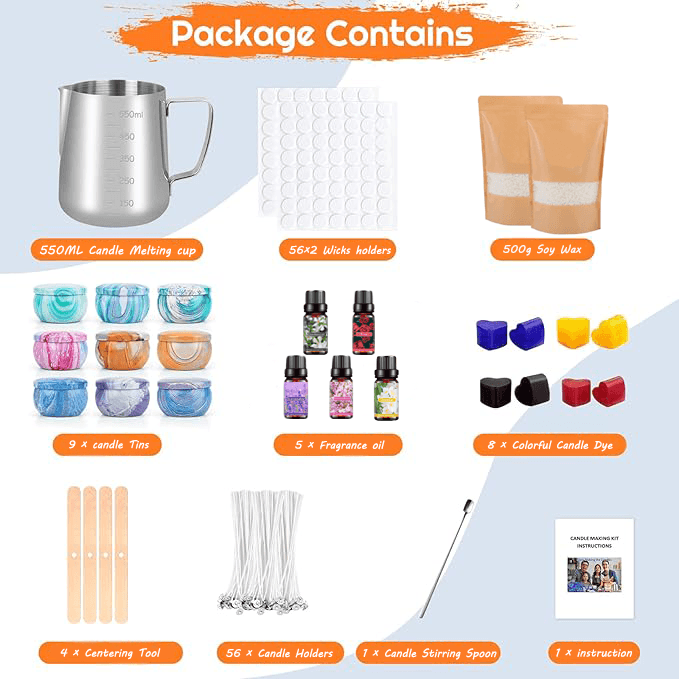 Candle Making Kit, DIY Soy Wax Candle Making Supplies, Suitable for Beginners, 