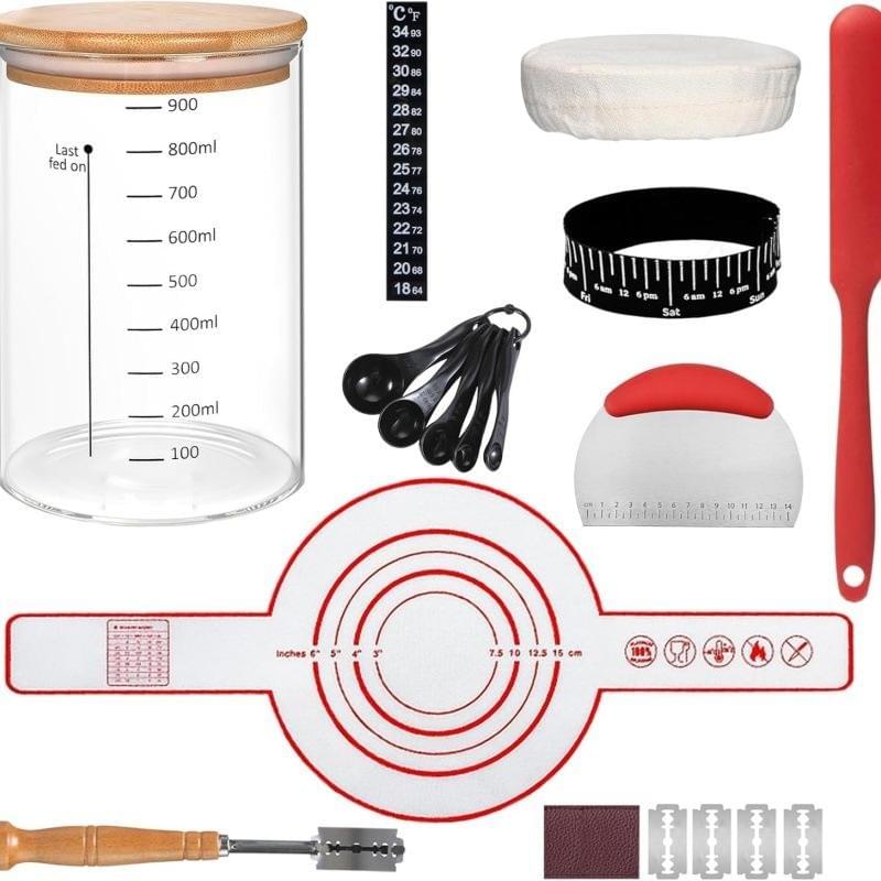 Complete Sourdough Starter Kit with Bread Making Tools