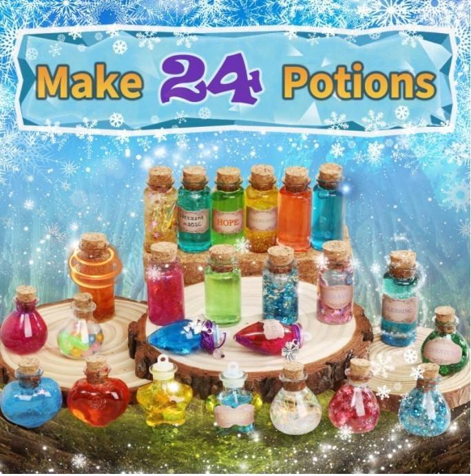 Freezing Magic Potion Kits for Kids - DIY Make 24 Bottles Gradient Potions。