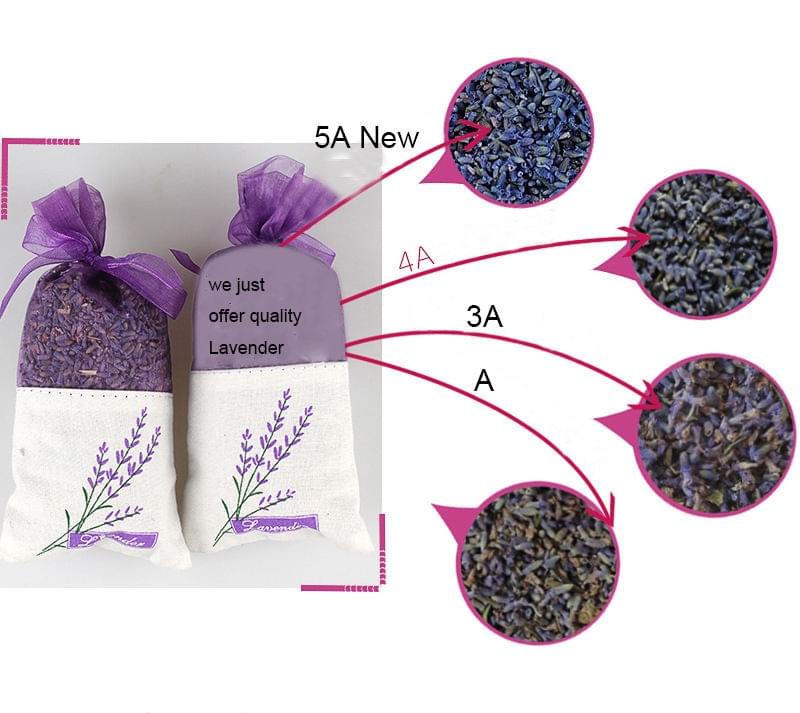 5pcs 5A Grade Lavender Aromatherapy Scent Bag,Dried Flower,Car Spice Drawer and Closet French Lavend