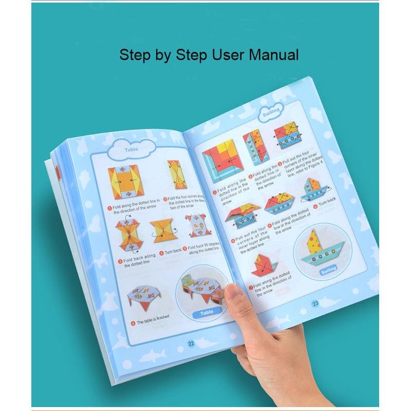 Origami Kit 144 Sheets Origami Paper for Kids 72 Patterns with Craft Guiding Book