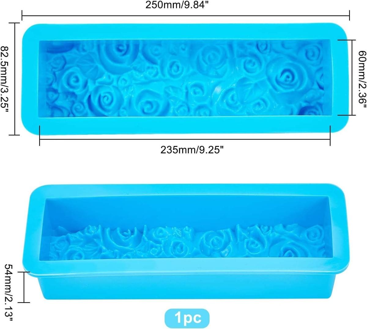 Rose Soap Mold, 22 oz Flower Silicone Soap Mold 3D Embossing Process, Suitable for Soap Making