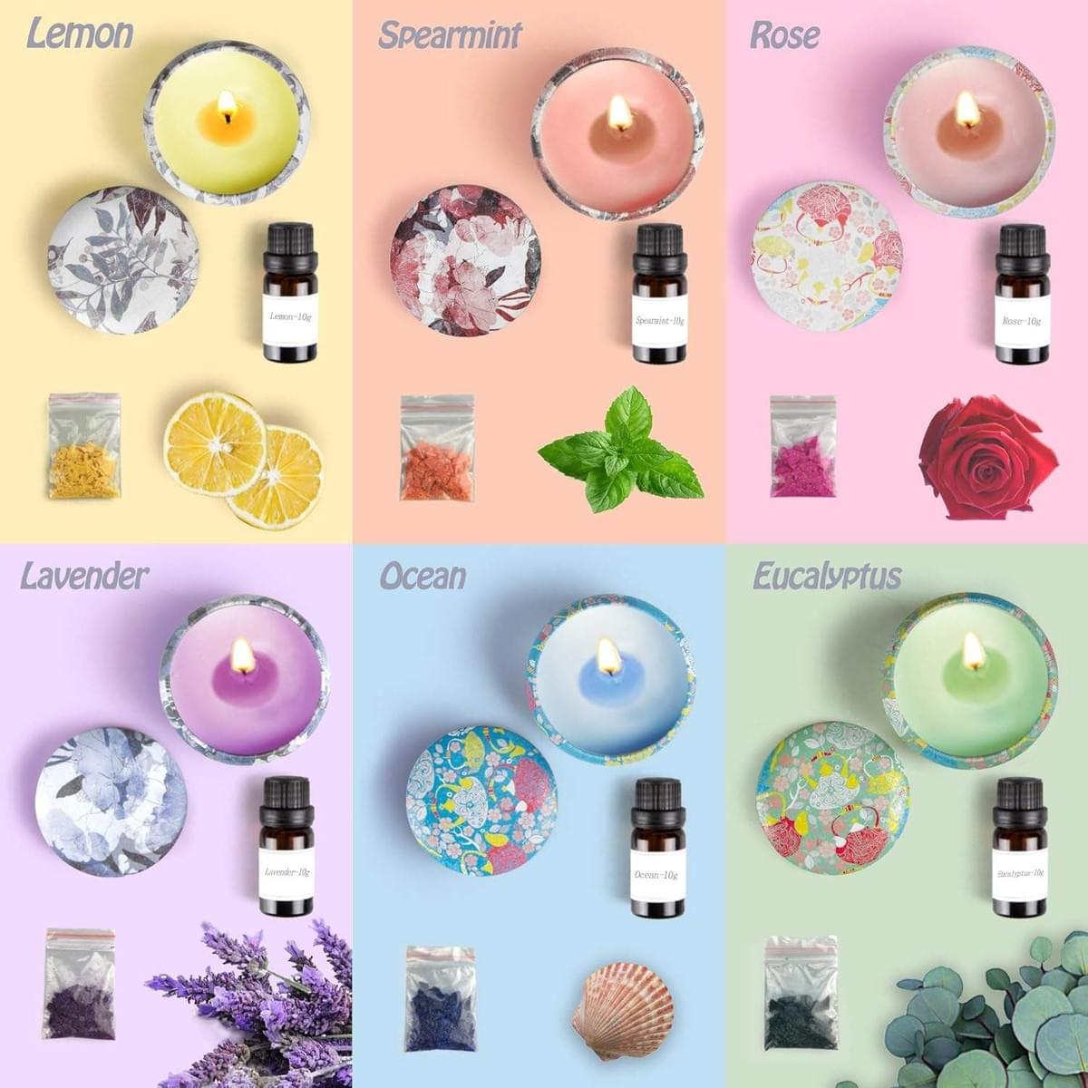 DIY Candle Making Kit, with a Variety of Scented Essential Oils, 