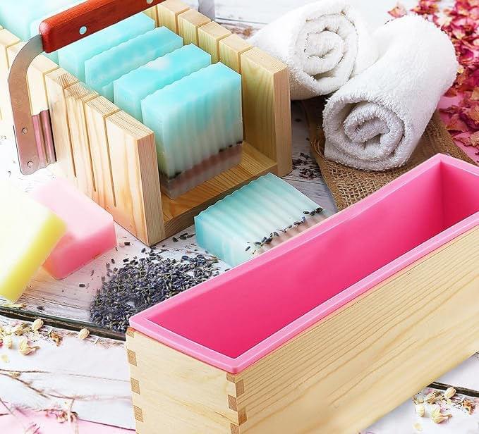 Professional Soap Making Set, DIY Mold & Cutting Set for Plastic/Resin Soap Box Production
