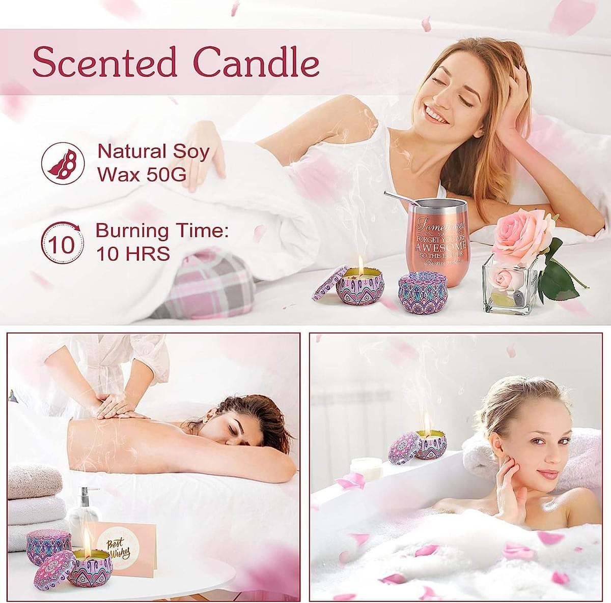 New Arrival Christmas Gift Set Scented Candle Mug Blanket Soap Bath Bombs Package for 