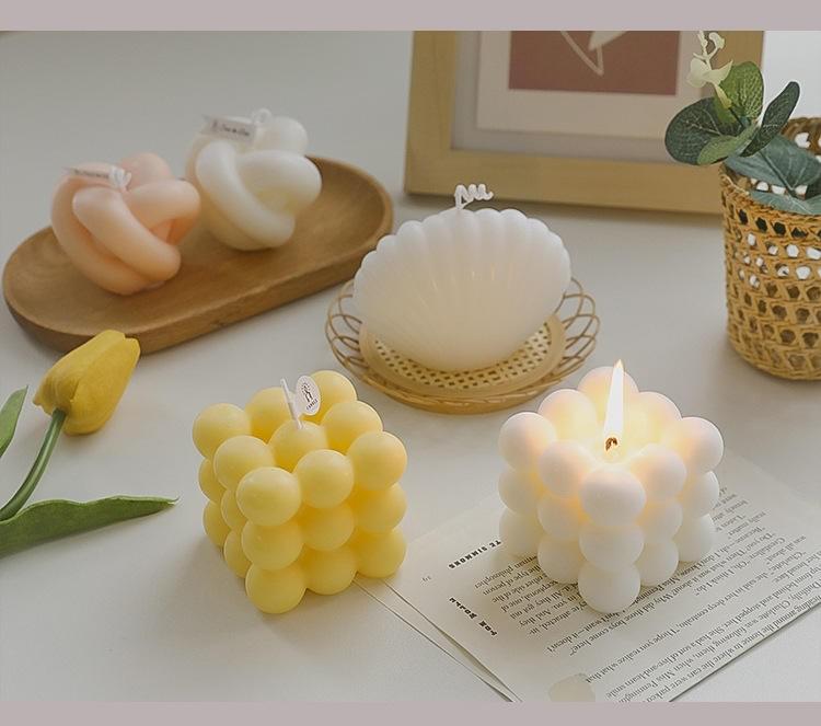 New Cube Candles Private Label Scented Candle Cube Soy Wax Bubble Candle