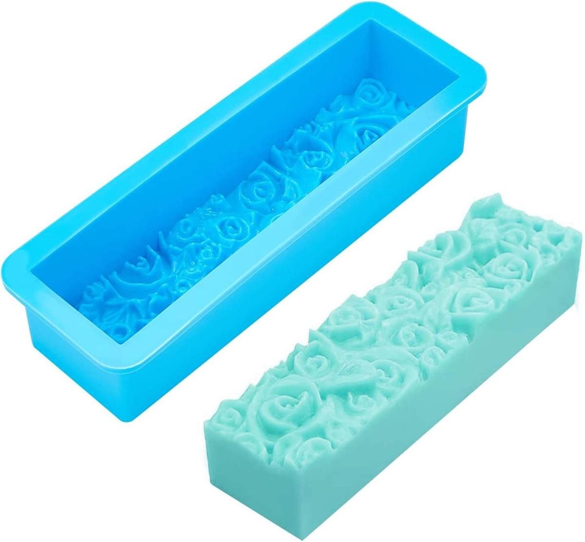 Rose Soap Mold, 22 oz Flower Silicone Soap Mold 3D Embossing Process, Suitable for Soap Making