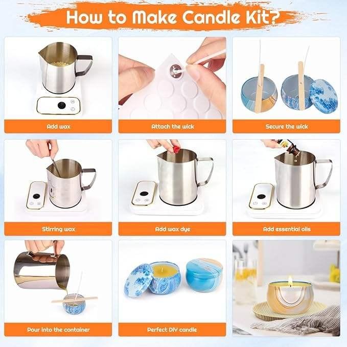 Candle Making Kit, DIY Soy Wax Candle Making Supplies, Suitable for Beginners, 
