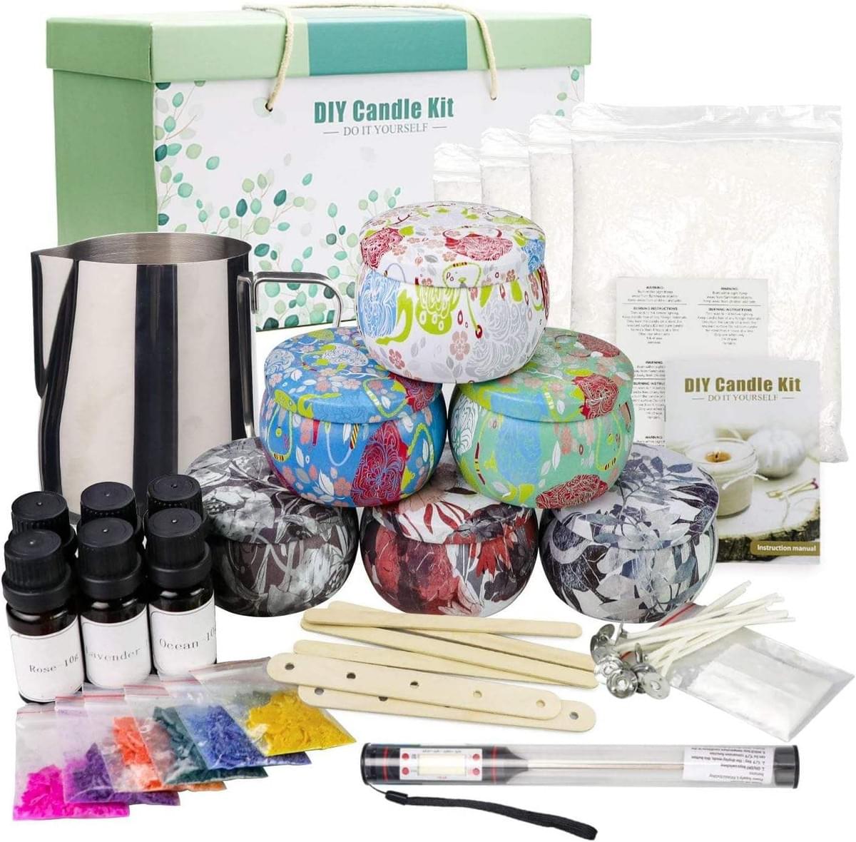 DIY Candle Making Kit, with a Variety of Scented Essential Oils, 