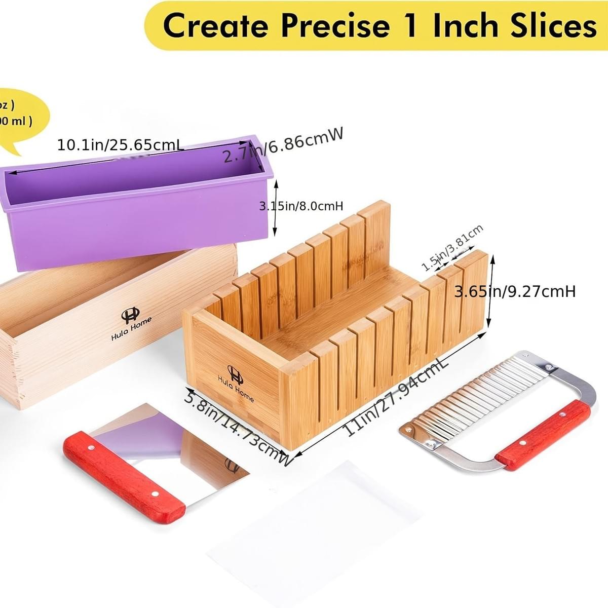 Professional Soap Making Set, DIY Mold & Cutting Set for Plastic/Resin Soap Box Production