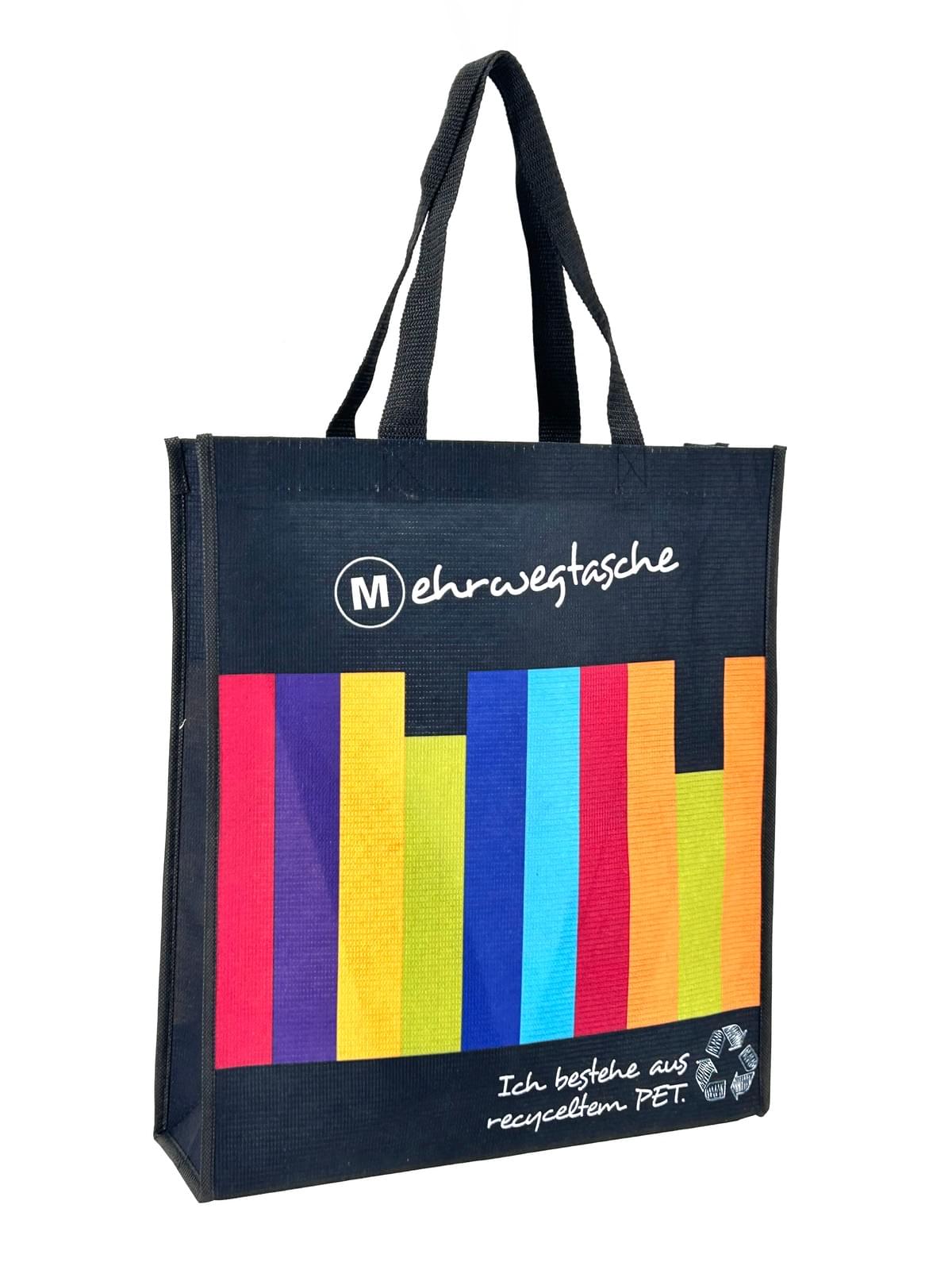 Custom RPET Fabric Grocery Bag Reusable Casual Bag For Work Shopping Travel