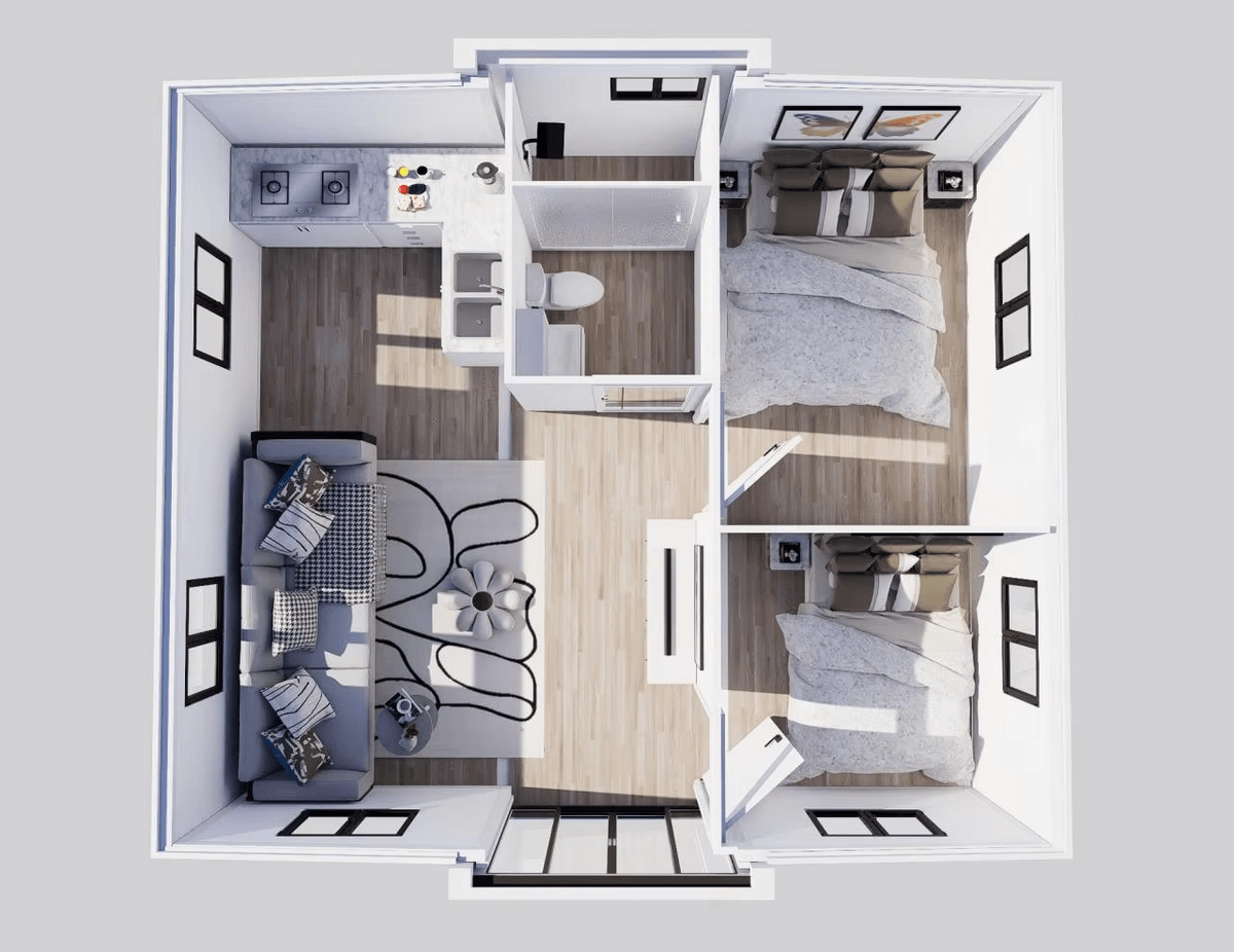 （Home delivery）Movable Houses Can Be Expanded and Folded for Convenient Transportation