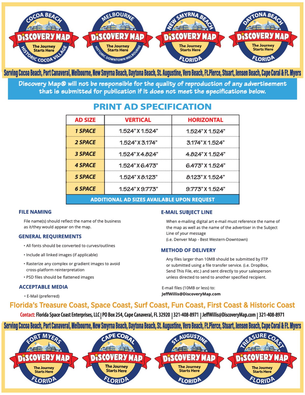 Unlock Your Business Potential with Discovery Map In a world overwhelmed by digital noise, Discovery Map delivers clear trusted guidance.  Our playful and iconic colorful printed map instantly answers the questions everybody asks: where to eat, drink, shop, explore, and play.  With millions of maps printed and distributed locally, advertisers get immediate access to customers real-time while they are making decisions. 82% of travelers prefer visitor maps and guides over digital options. Don't miss out - advertise on this year's map!