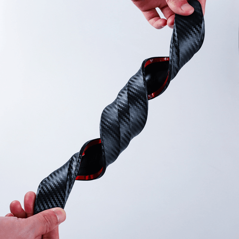 Universal Carbon Fiber Bumper Guard Strips — Anti-Collision & Scratch Protector (40cm Extended)