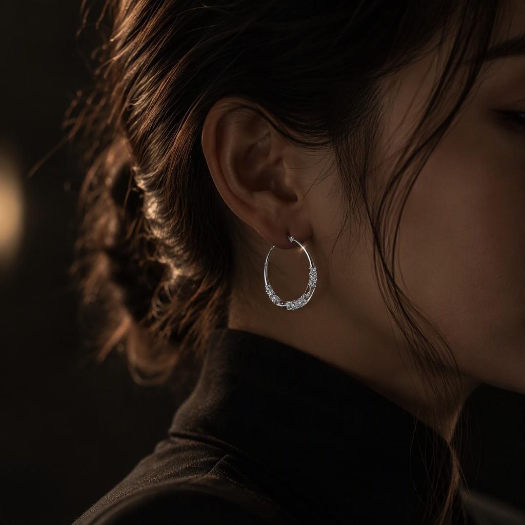 Starfall Tassel Huggie Earrings — Night Shift Collection
