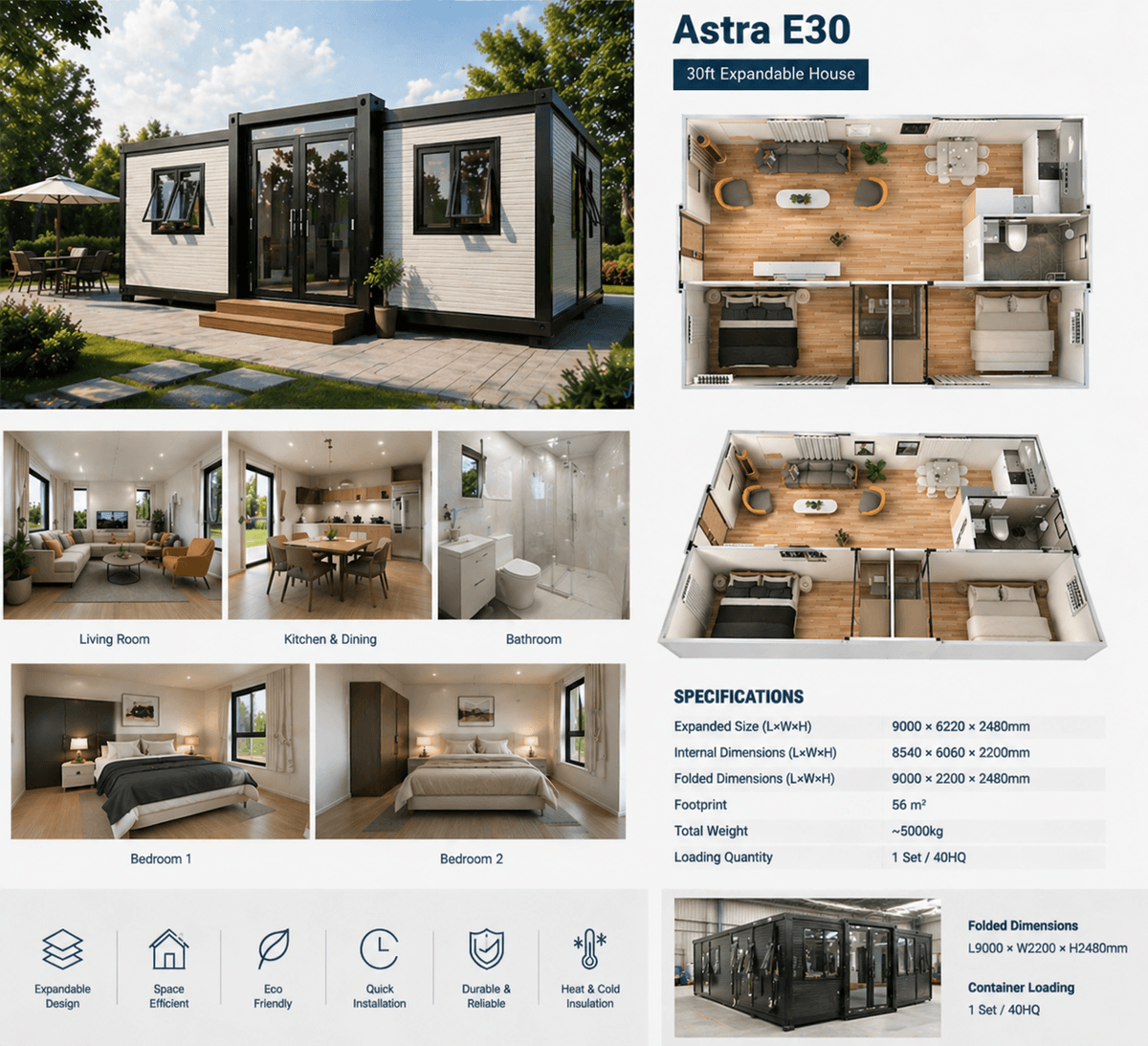 Astra Zenith geodesic dome pod with four support legs shown in a modern brochure layout, featuring exterior render on the left and a realistic top-down interior floor plan on the right, with specifications including 6m × 6m size and 28 sqm floor area. Astra Zenith geodesic dome pod with four support legs shown in a modern brochure layout, featuring exterior render on the left and a realistic top-down interior floor plan on the right, with specifications including 6m × 6m size and 28 sqm floor area.